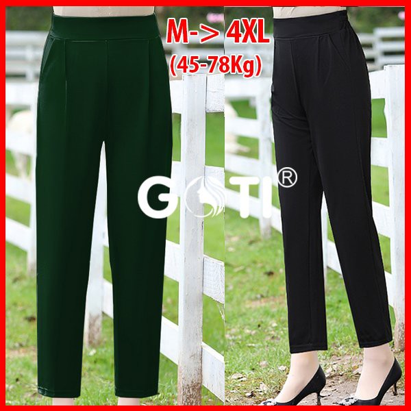 GOTI - THỜI TRANG TRUNG NIÊN - QUẦN TÂY TRUNG NIÊN NỮ CAO CẤP LƯNG THUN KIỂU QUẦN NỮ TRUNG NIÊN ĐƠN GIẢN  GOTI 3Q12