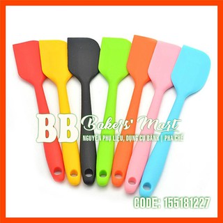 Spatula phới dẹt vét trộn bột silicone đúc liền 1 màu LỚN - 28cm (GIAO MÀU SẮC NGẪU NHIÊN)
