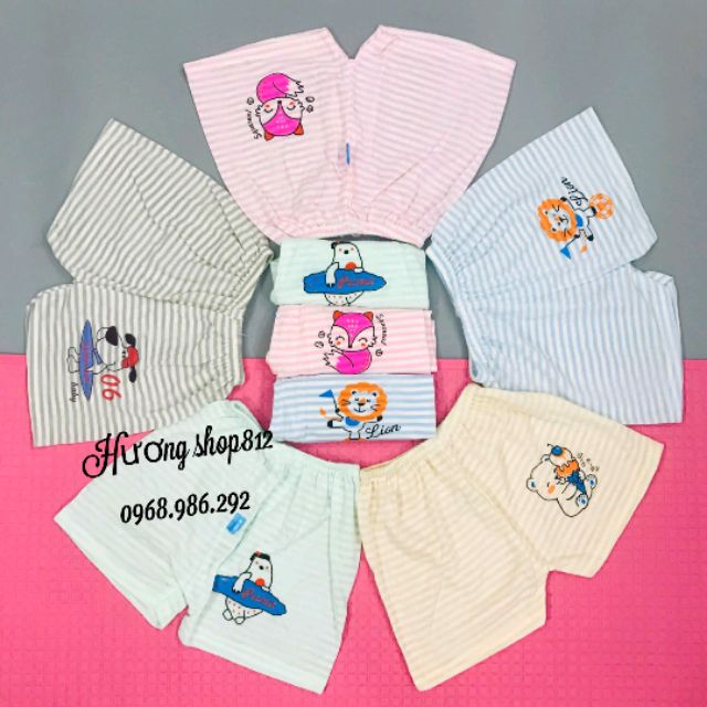 10 quần cộc cotton kẻ / vải mềm mỏng thích hợp mặc mùa hè cho bé