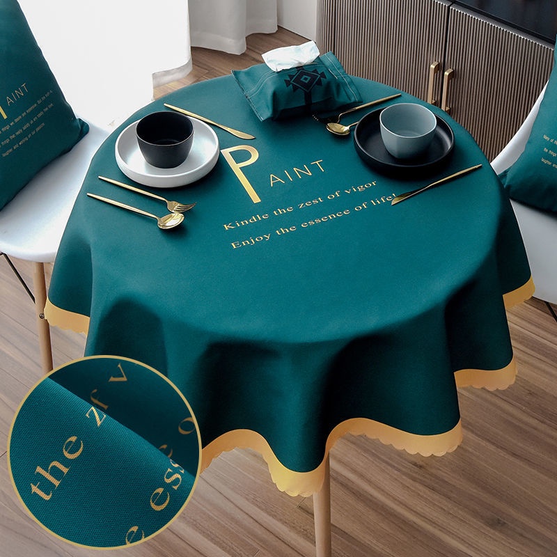 Khăn Trải Bàn Hình Tròn Vải Nhung Khăn Trải Bàn Hình Tròn Phong Cách Bắc Âu