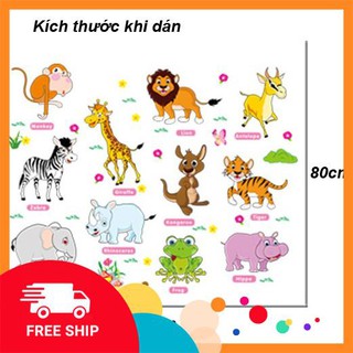 ⚡️𝗙𝗥𝗘𝗘𝗦𝗛𝗜𝗣⚡️ Decal dán tường Vườn thú tiếng anh số 2