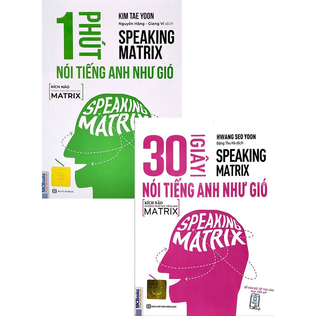 Sách - Combo Speaking Matrix: 1 Phút Nói Tiếng Anh Như Gió + 30 Giây Nói Tiếng Anh Như Gió