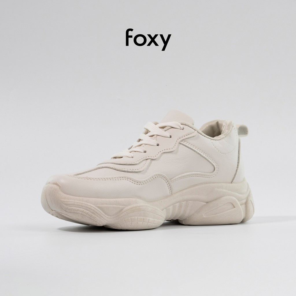 Giày Thể Thao Sneaker Nữ FOXY Màu Be Tăng Chiều Cao 3cm - FOX020