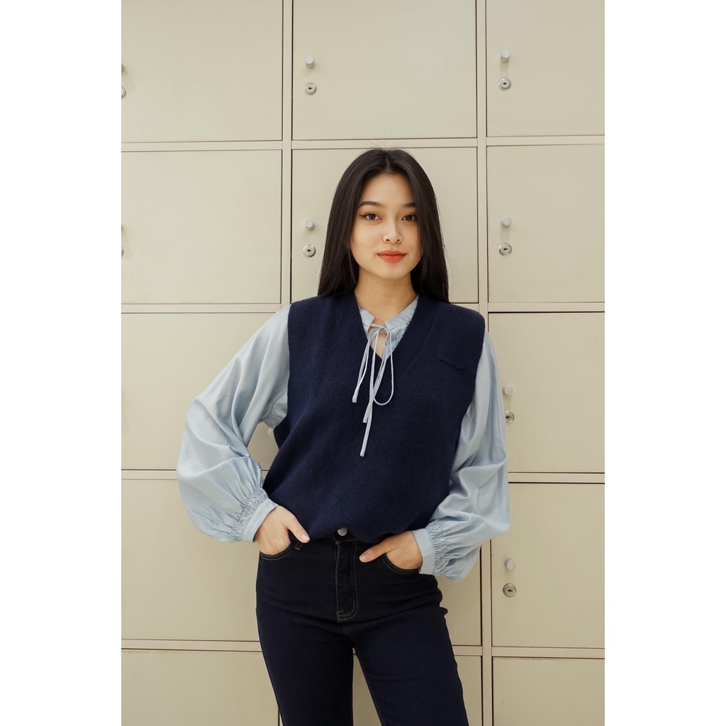 Áo len gile hoạ tiết trơn basic Pentagon [ Méo Shop ] | BigBuy360 - bigbuy360.vn