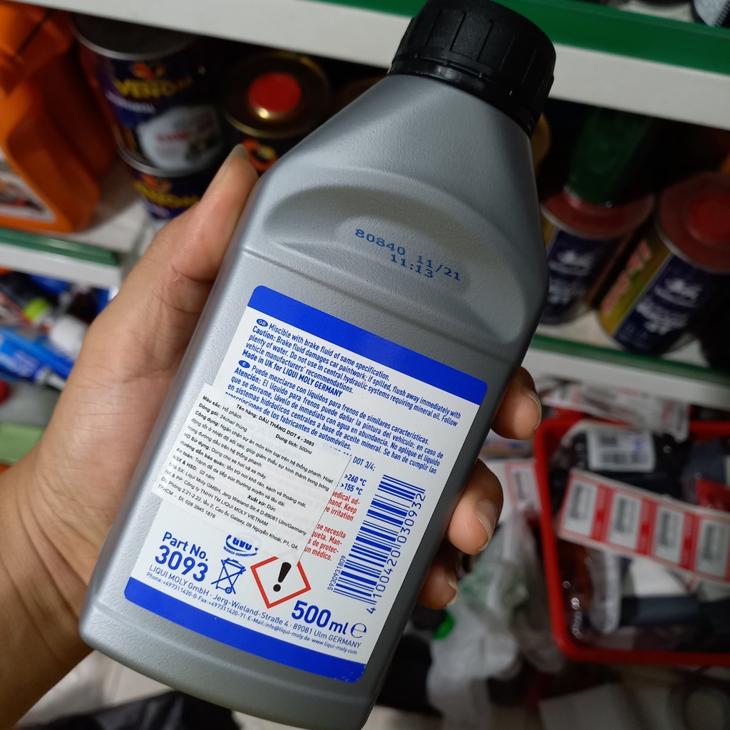 Dầu thắng, phanh LIQUI MOLY DOT 4 500ML chính hãng - Nhập khẩu Đức