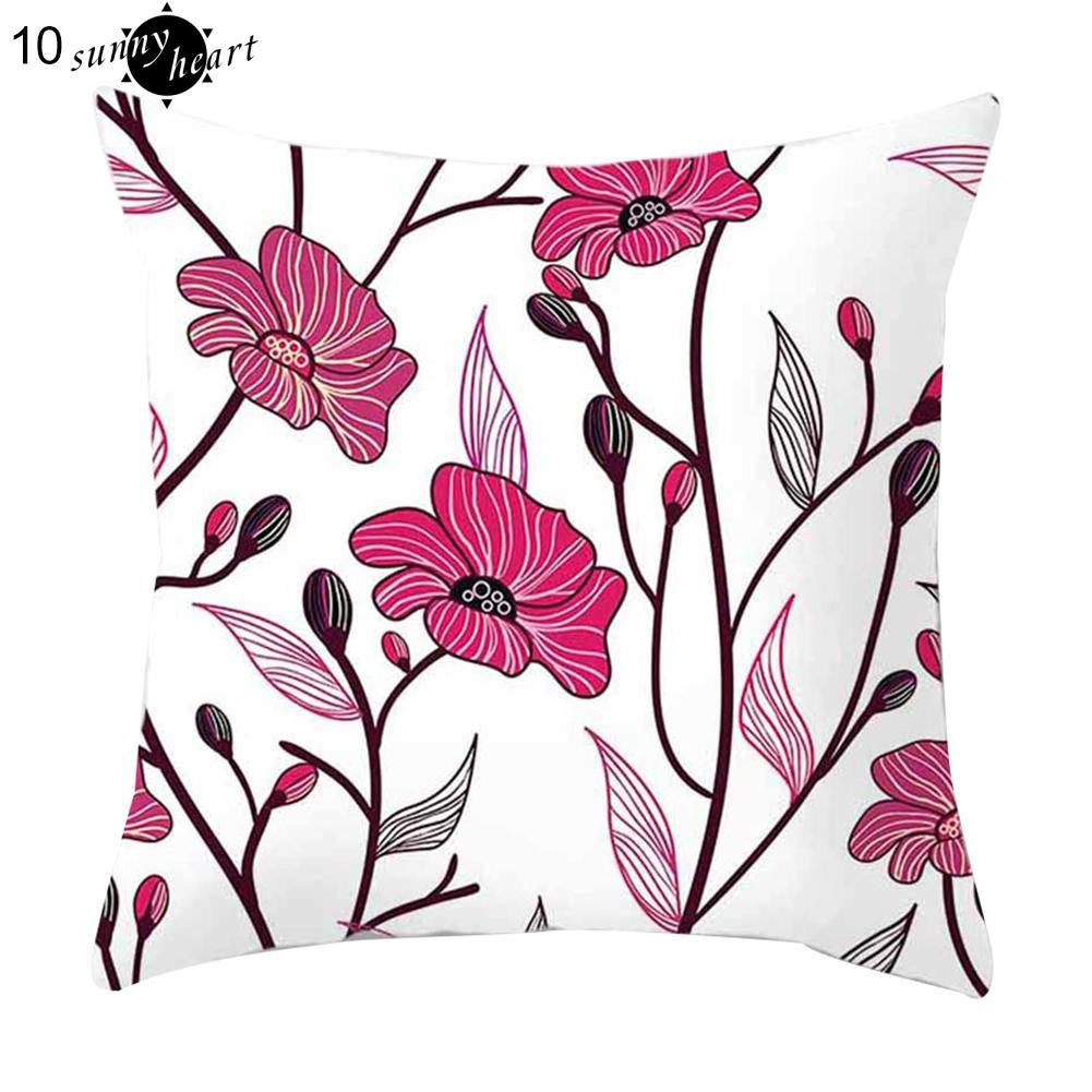 Áo Gối Khổ Vuông 45Cm X 45Cm In Họa Tiết Hoa Hồng Trang Nhã