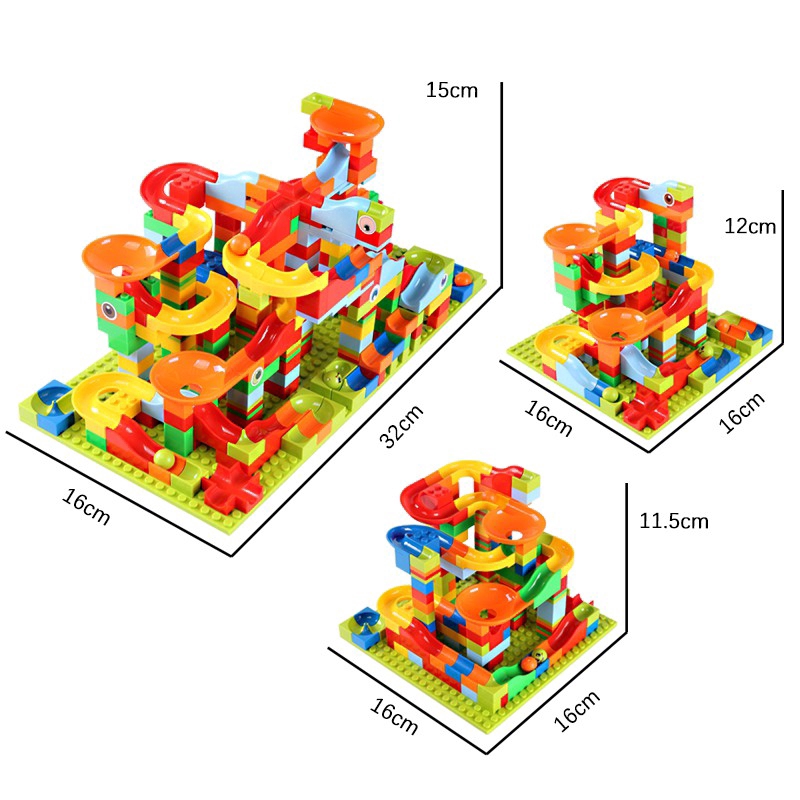 Bộ 168/ 336 miếng lắp ghép đồ chơi mô hình quả bóng chạy trong mê cung tương thích với lego kèm/ không kèm hộp đựng