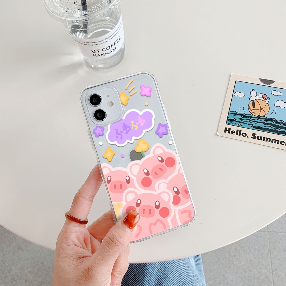 Ốp Điện Thoại Hình Gấu / Heo Hồng Cho Iphone 11 Pro Max 12 Pro Max 13 Pro Max Mini 6 7 8 6 7plus Se 2020 X Xs Xr 5 4