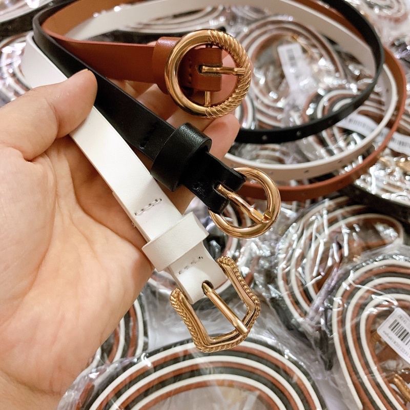 Set 3 chiếc thắt lưng da nữ có đục sẵn lỗ
