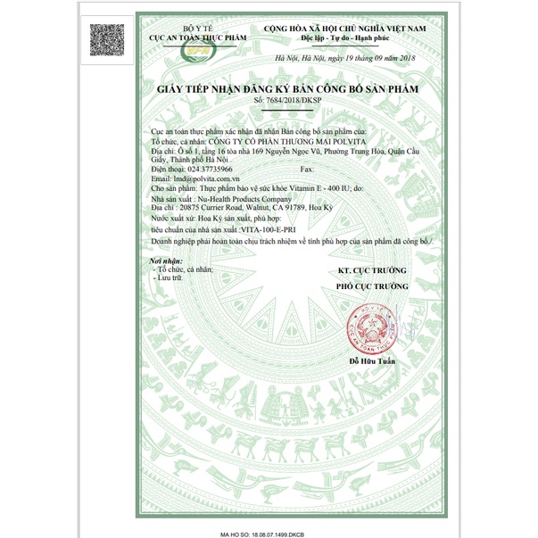 Viên uống Vitamin E 400IU Nuhealth Mỹ Xóa Nhăn, Trắng Da Chống Lão Hóa 100 viên