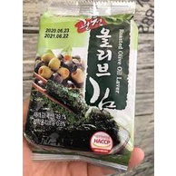 RONG BIỂN ĂN LIỀN OLIVE OIL SEASONED LAVER HÀN QUỐC - LỐC 6 GÓI - TẢO BIỂN