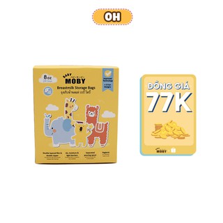 [Đồng giá 177K] Túi trữ sữa Moby Baby Thái Lan 240ml (1 hộp/24 túi)
