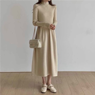 Đầm len nude cổ lọ cực phẩm🧸🧸🧸