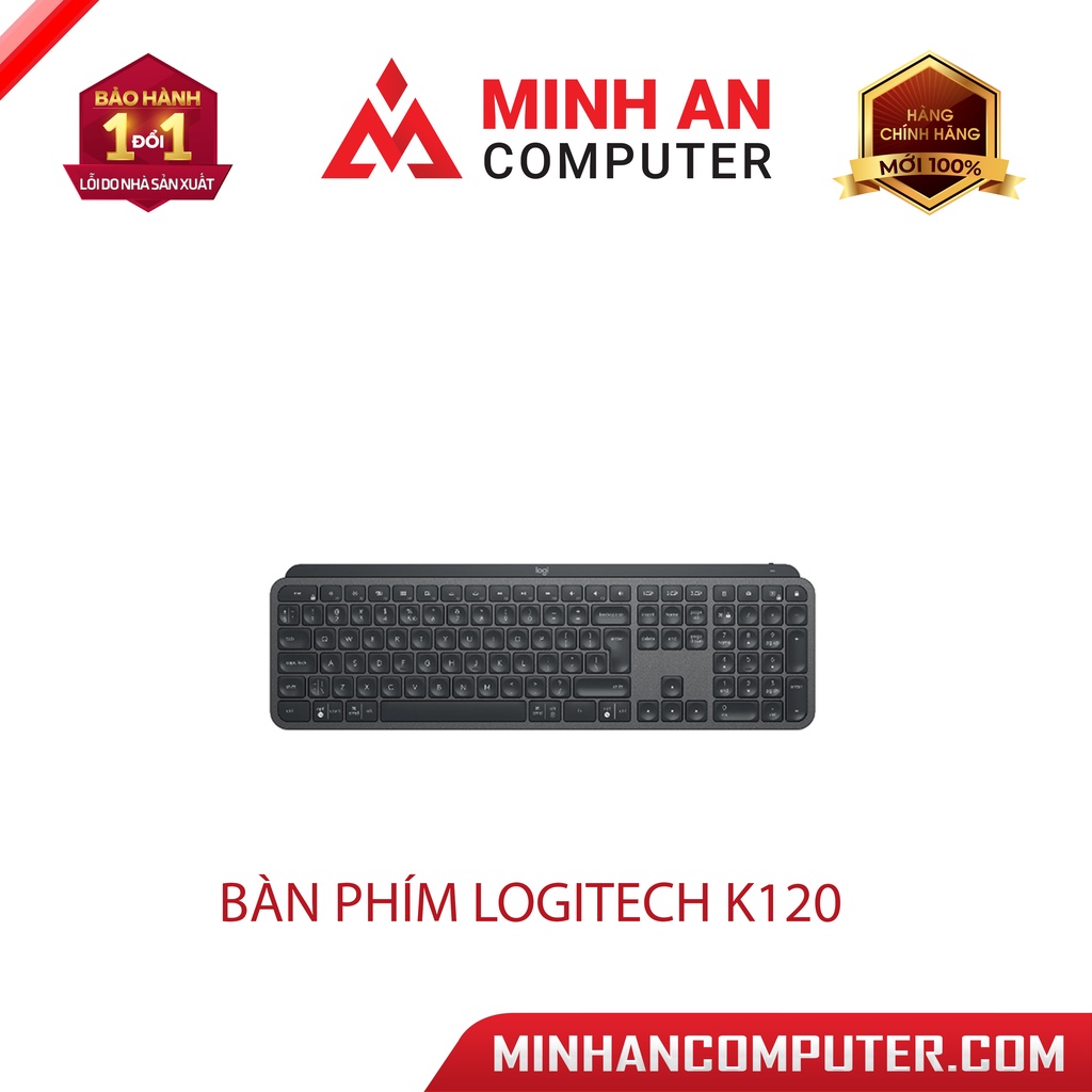 Bàn phím máy tính USB tiêu chuẩn K120 của Logitech có kết nối USB (Black)