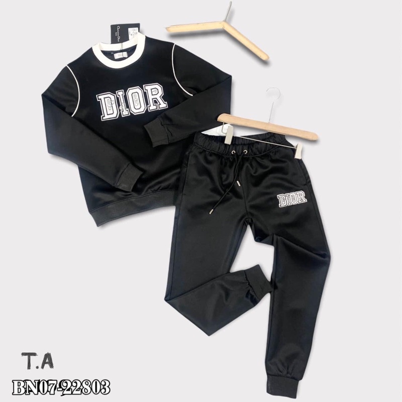 Bộ thu đông dior nỉ da cá ống bo