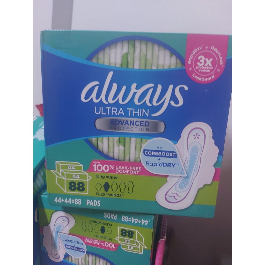 Băng Vệ Sinh Always Ultra Thin Siêu Mỏng hộp 88 miếng_ Hàng MỸ chính hãng