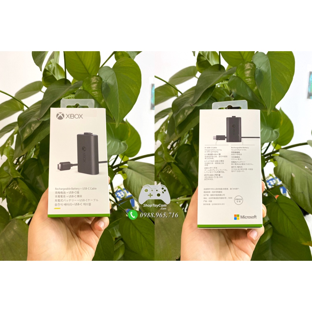 Bộ Pin Và Cáp Sạc Cho Tay Cầm Xbox One X / Seri X Controller Hàng Chính Hãng Microsoft