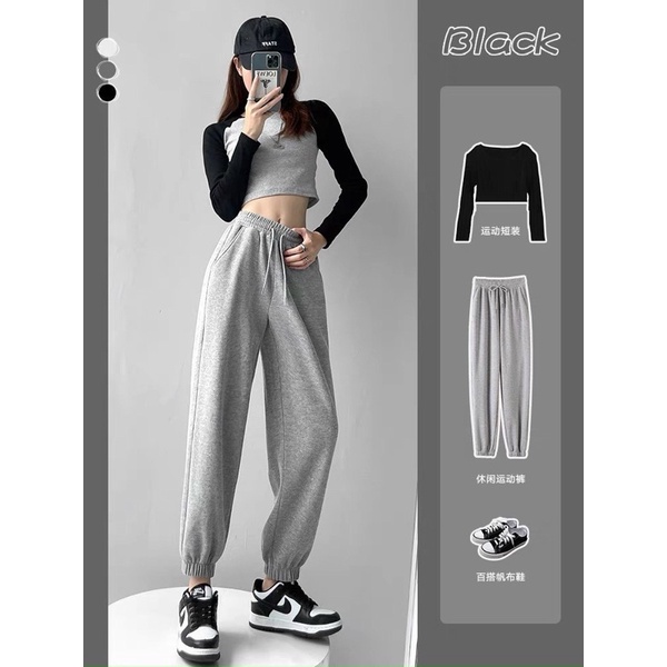 [Mã FAMARAL1 giảm 10K đơn 50K] Quần Jogger Nỉ Bom bo chân da cá cho nữ