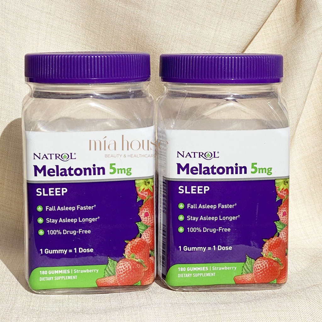 Kẹo dẻo giúp ngủ ngon Natrol Melatonin Sleep Gummies 5mg Mỹ