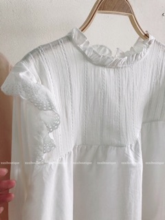Áo baby doll trắng