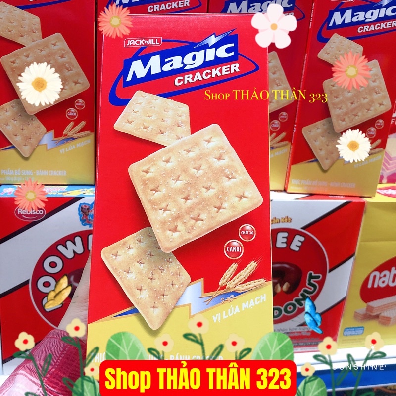 Bánh Quy Magic Crackers Giòn Vị Lúa Mạch Canxi Chất Xơ