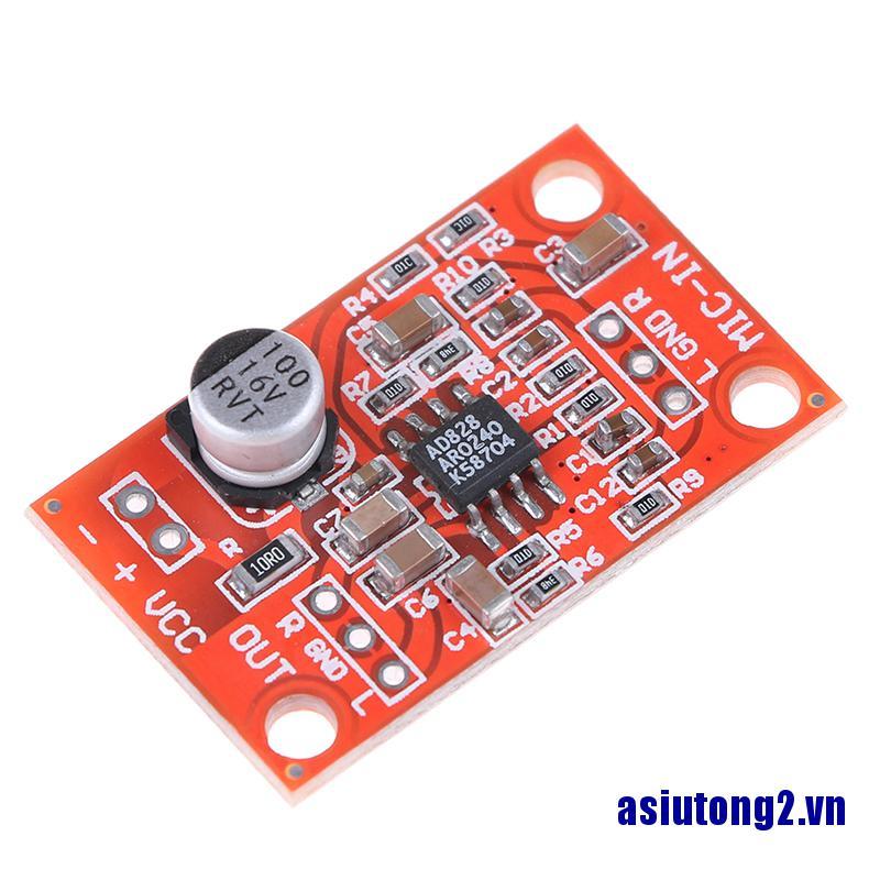 Bảng mạch khuếch đại âm thanh micro AD828 DC 3.7V-15V chất lượng