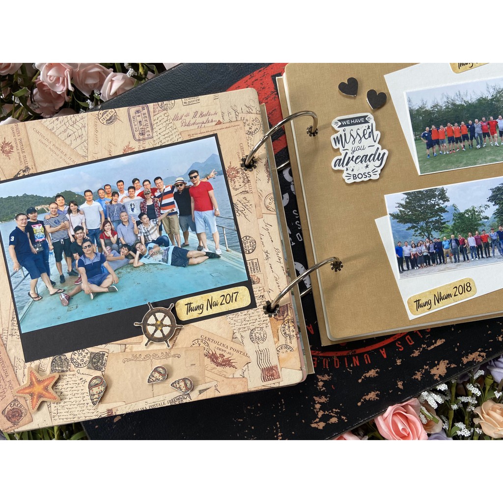 Album ảnh Scrapbook handmade làm album cưới độc đáo