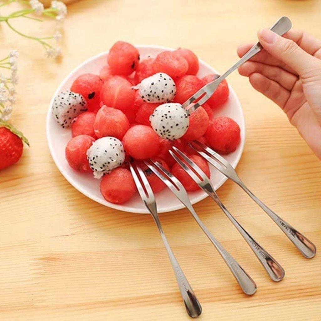Nĩa Ăn Trái Cây Tráng Miệng Bằng Thép Không Gỉ