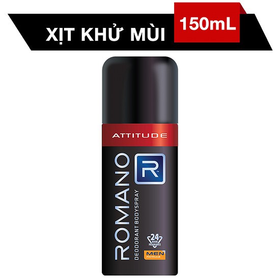 Xịt Khử Mùi Toàn Thân Cho Nam Romano Attitude (150ml)