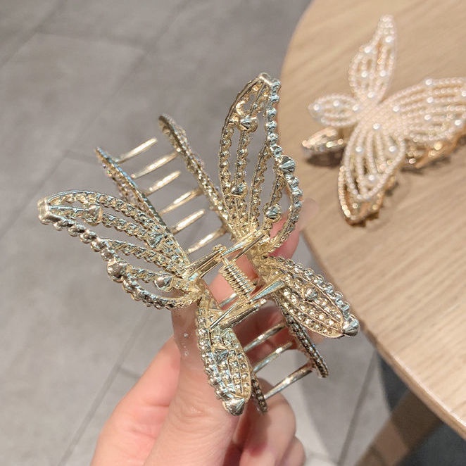 Kẹp Tóc Hình Bướm Bằng Hợp Kim Đơn Giản Thời Trang Hàn Quốc