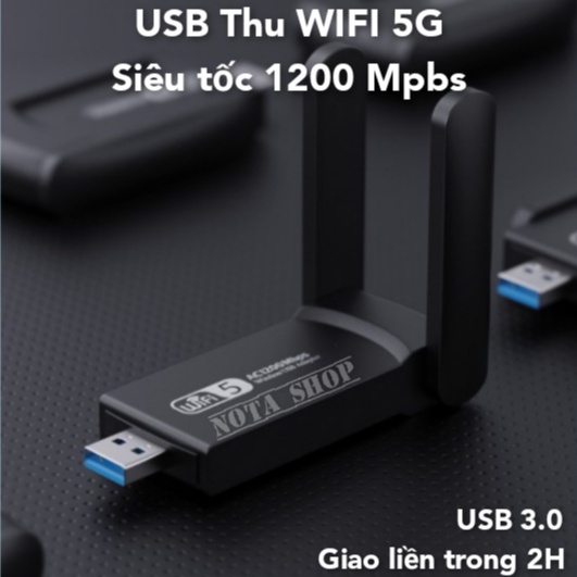 [Hỏa Tốc - BH 6 TH] USB 3.0 Nâng cấp bộ thu wifi 5G, AC 1300Mbps 5Ghz,  Anten dài giúp ổn định giảm lag, tăng tốc độ