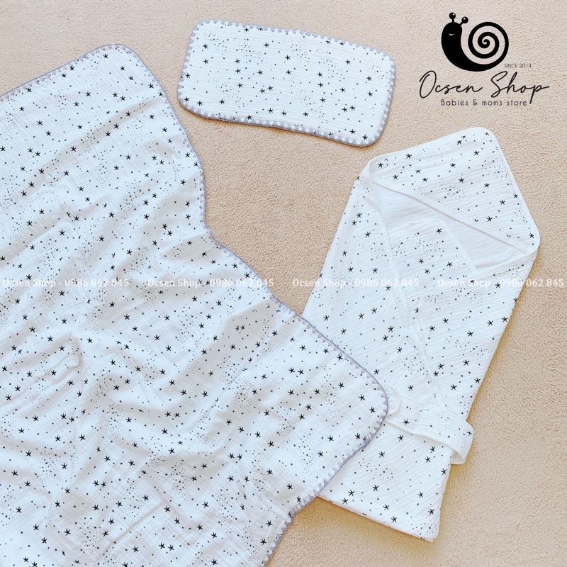 Chăn xô cotton 4 lớp có viền