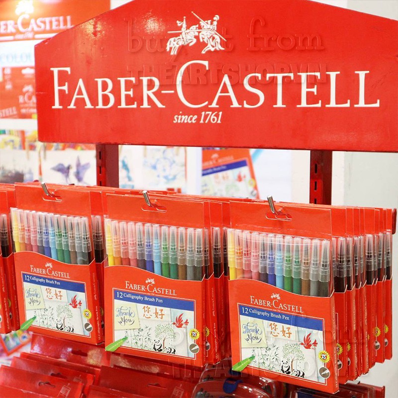 Bộ bút viết thư pháp FABER CASTELL 12 màu - FABER CASTELL Calligraphy Brush Pen set 12