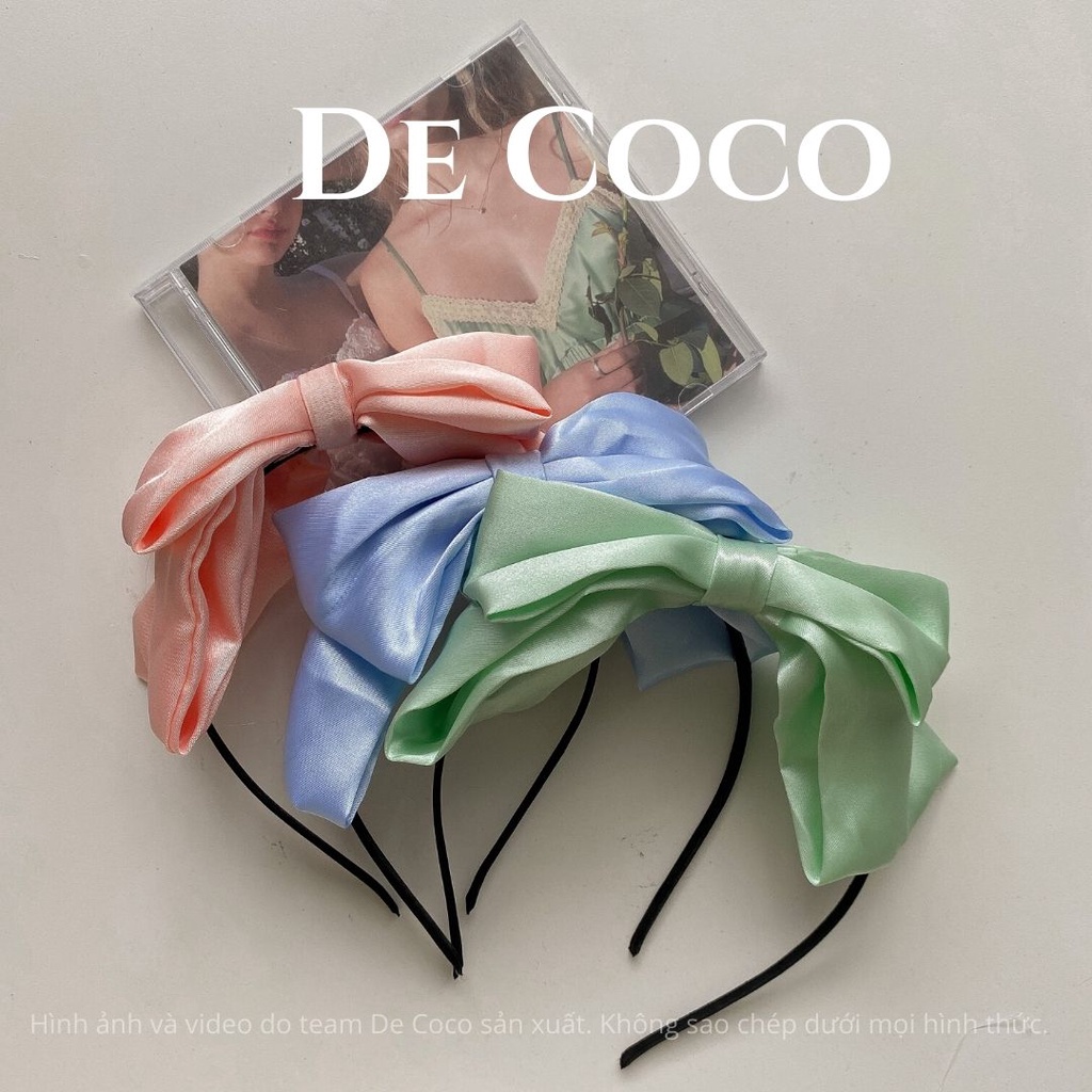 Bờm nơ lụa satin Naomi De Coco decoco.accessories