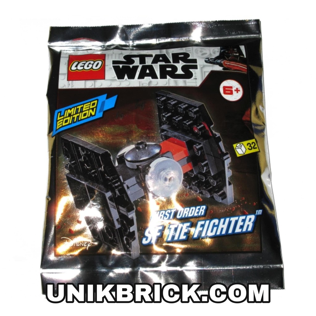 Lego UNIK BRICK Star Wars 911953 First Order SF TIE Fighter Foil Pack Polybag Túi máy bay chiến đấu chính hãng