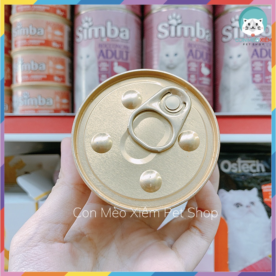 Pate cho mèo Simba italy mousse đặc vị cá hồi và tôm 85g , thức ăn lon vị gà cá ngừ tăng cân mập mèo ốm còi Con Mèo Xiê