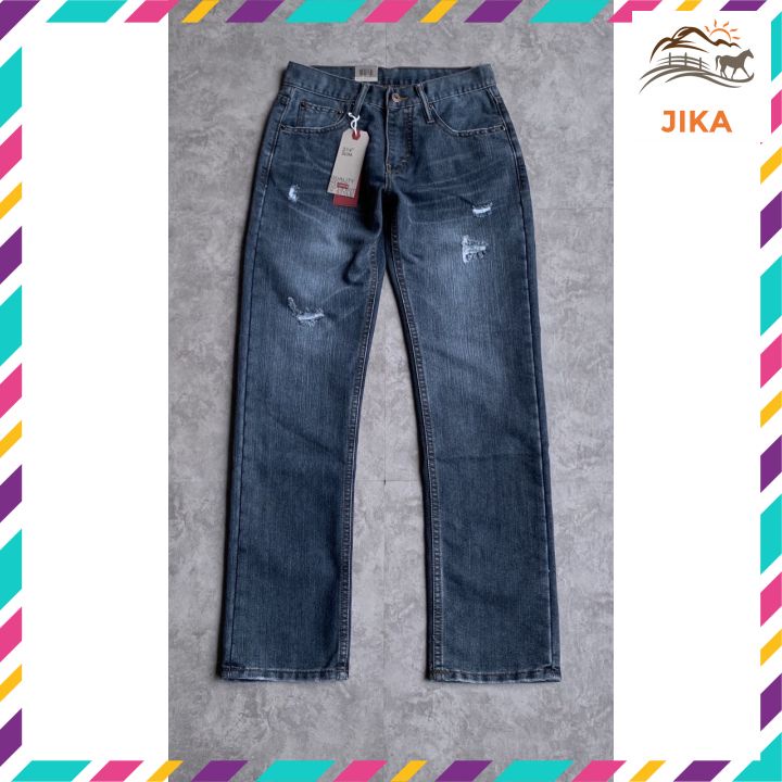 Quần Jeans nam ống suông cao cấp không phai màu JIKA STORE JK900