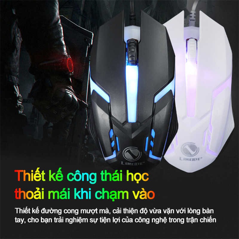 Bộ bàn phím và chuột K-SNAKE KM320 chuyên Game Led 7 màu