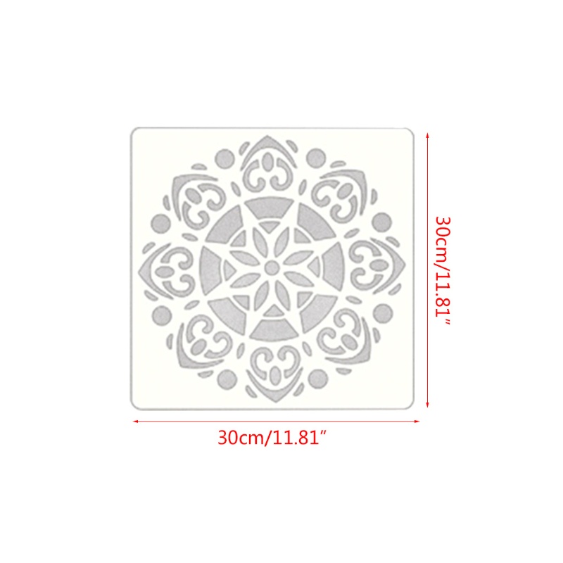 WMMB 8 Pcs Mandala Hollowed Out Painting Template 8 Different Types Design 12x12 Inch