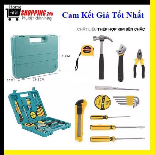 Bộ Sửa Chữa Đa Năng 15 Chi Tiết Kèm Hộp Đựng