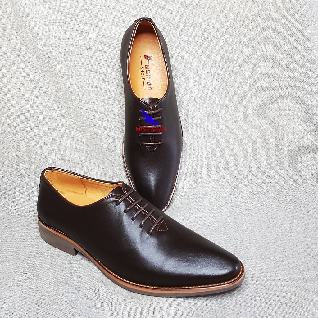 Giày da nam giày tây nam da bò LÓT DA CỪU Giày da nam cao cấp da thật lười nam da bò đẹp Công sở Oxford Shoes B-6 nâu