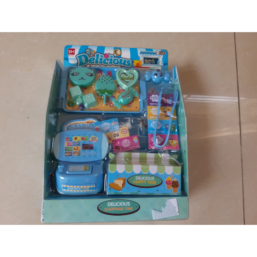 Đồ chơi máy tính tiền siêu thị (không dùng pin) quà tặng cho bé trẻ em