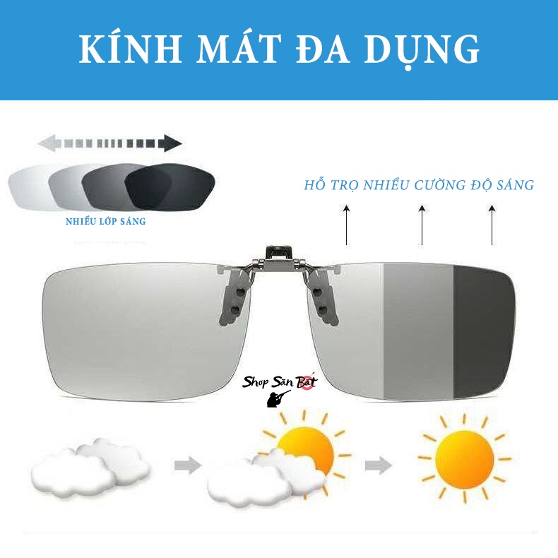 [Giảm giá sốc] Kính râm làm mát dạng kẹp (Chỉ kính không gọng - Kính râm cho người cận, viễn, săn bắt )