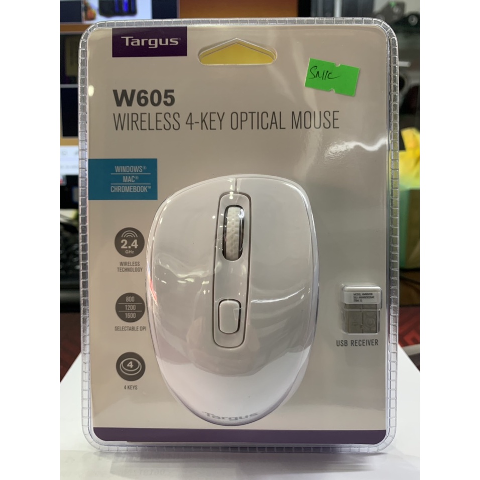 CHUỘT QUANG KHÔNG DÂY TARGUS W605 (Trắng)