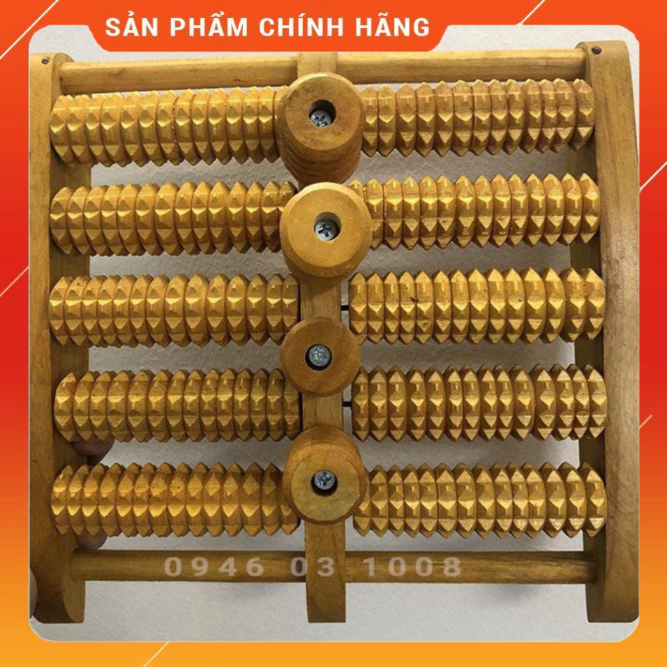 Bàn lăn chân gỗ 🌸FREESHIP🌸 Bàn mát xa chân bằng gỗ 5 hàng cao cấp (M1)