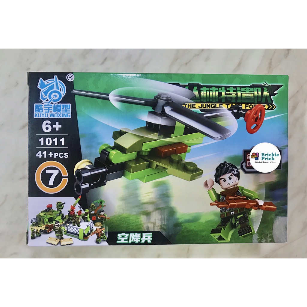 Non Lego Army Lính Đặc Nhiệm Rừng Xanh- Mô hình Lego Lính Chiến đấu- BRICKIE PRICK