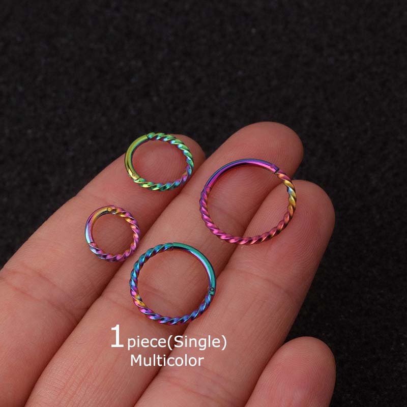 1 Chiếc Khuyên Tai Hình Xoắn Ốc 16g