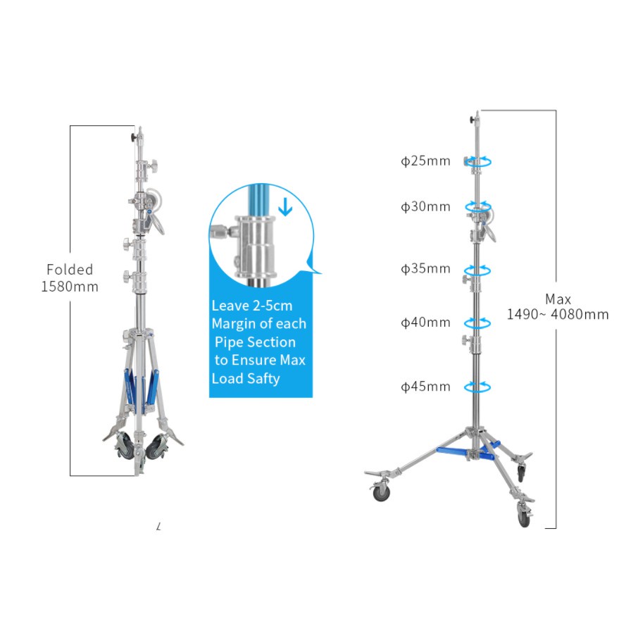 Jinbei M6 2in1 Steel Boom Chân đèn chuyên nghiệp