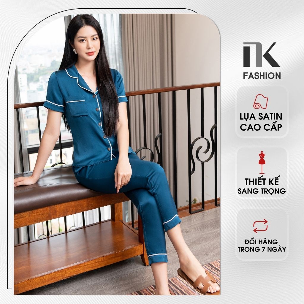 Pyjama Mặc Nhà NK Fashion Chất Liệu Vải Nhập Hàn Cao Cấp, Thiết Kế Đơn Giản, Dễ Mặc NKBD2202004