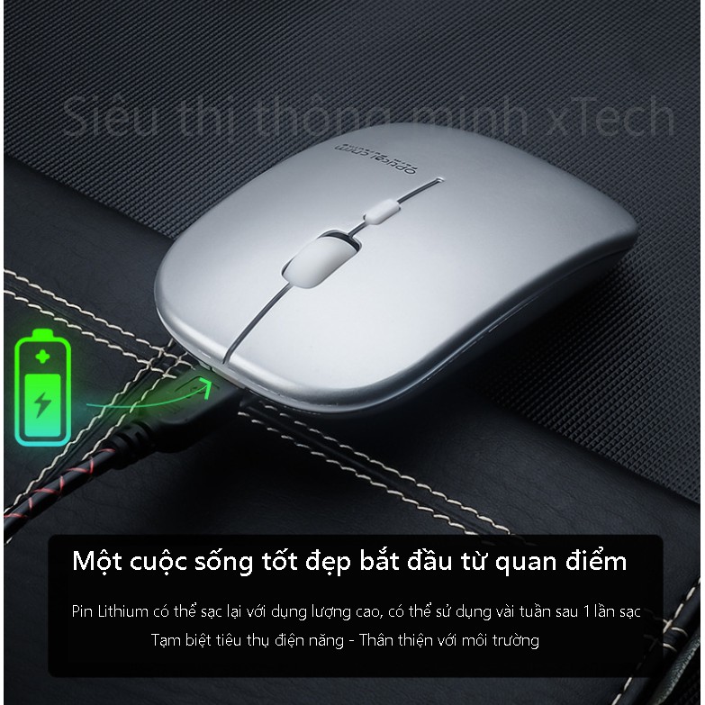 Chuột bluetooth 5.0 không dây tự sạc G9 - 2 Chế độ kết nối - Không gây tiếng ồn - Siêu đẹp